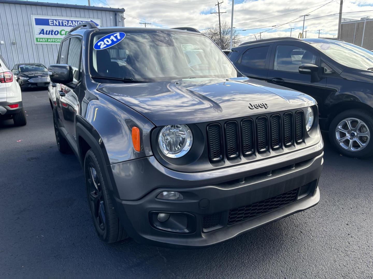 2017 GRAY JEEP RENEGADE LATITUDE Latitude FWD (ZACCJABB2HP) with an 2.4L L4 DOHC 16V engine, 6M transmission, located at 100 West Coliseum Boulevard, Fort Wayne, IN, 46805, (260) 471-0567, 41.119961, -85.140312 - Photo#0