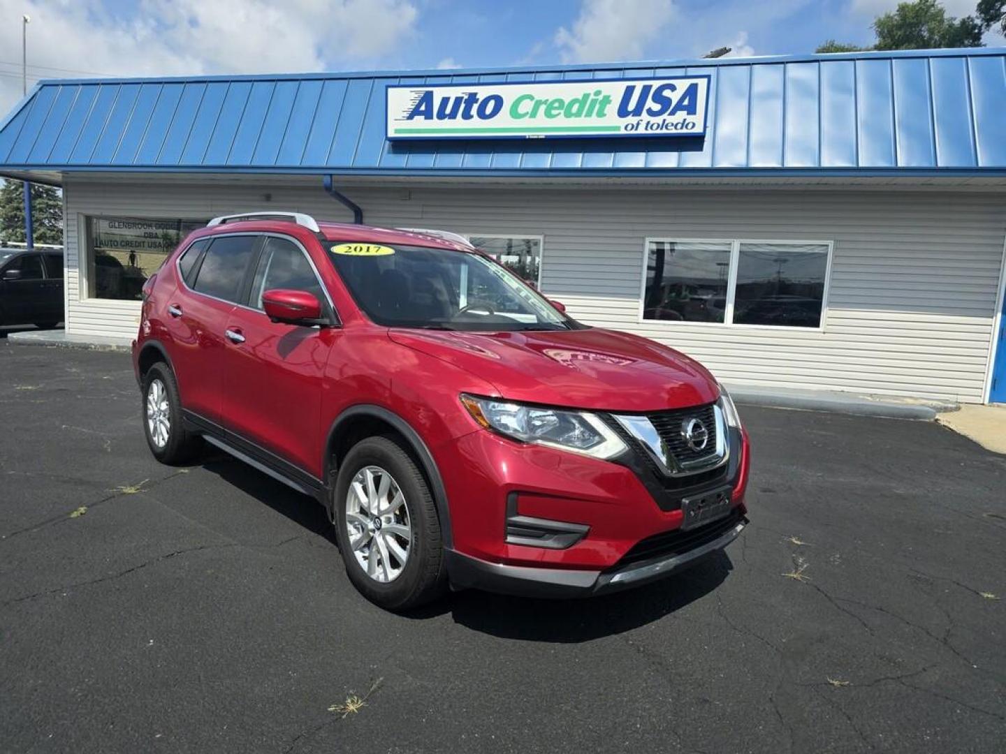 2017 RED Nissan ROGUE S; SL; SV (JN8AT2MV6HW) , located at 5744 Central Avenue, Toledo, OH, 43615, (419) 724-0130, 41.676781, -83.682137 - Photo#0