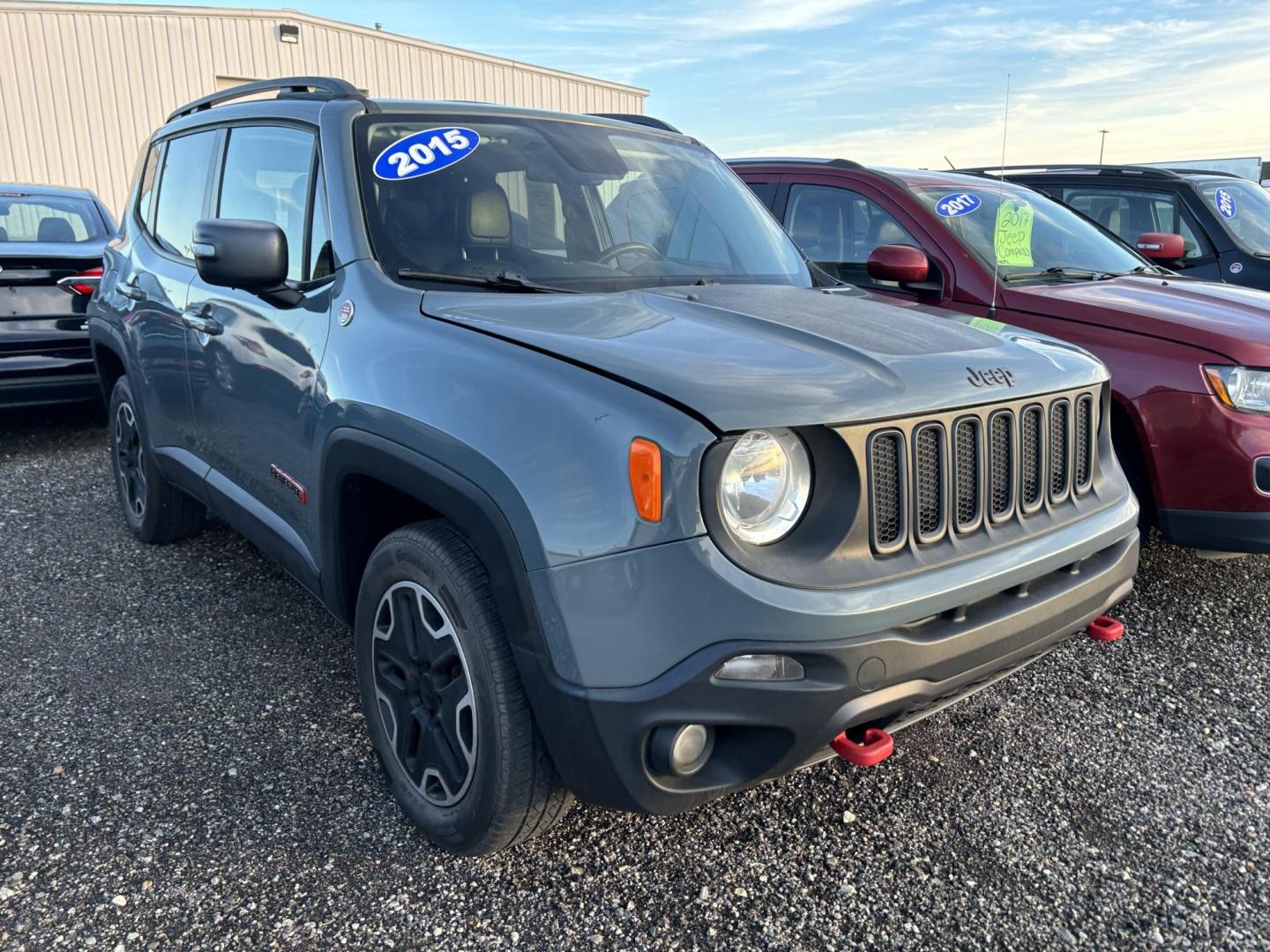 2015 GREY BLUE JEEP RENEGADE TRAILHAWK (ZACCJBCTXFP) , located at 15 Petro Dr, Warsaw, IN, 46582, (574) 306-0055, 41.273563, -85.857544 - Photo#0