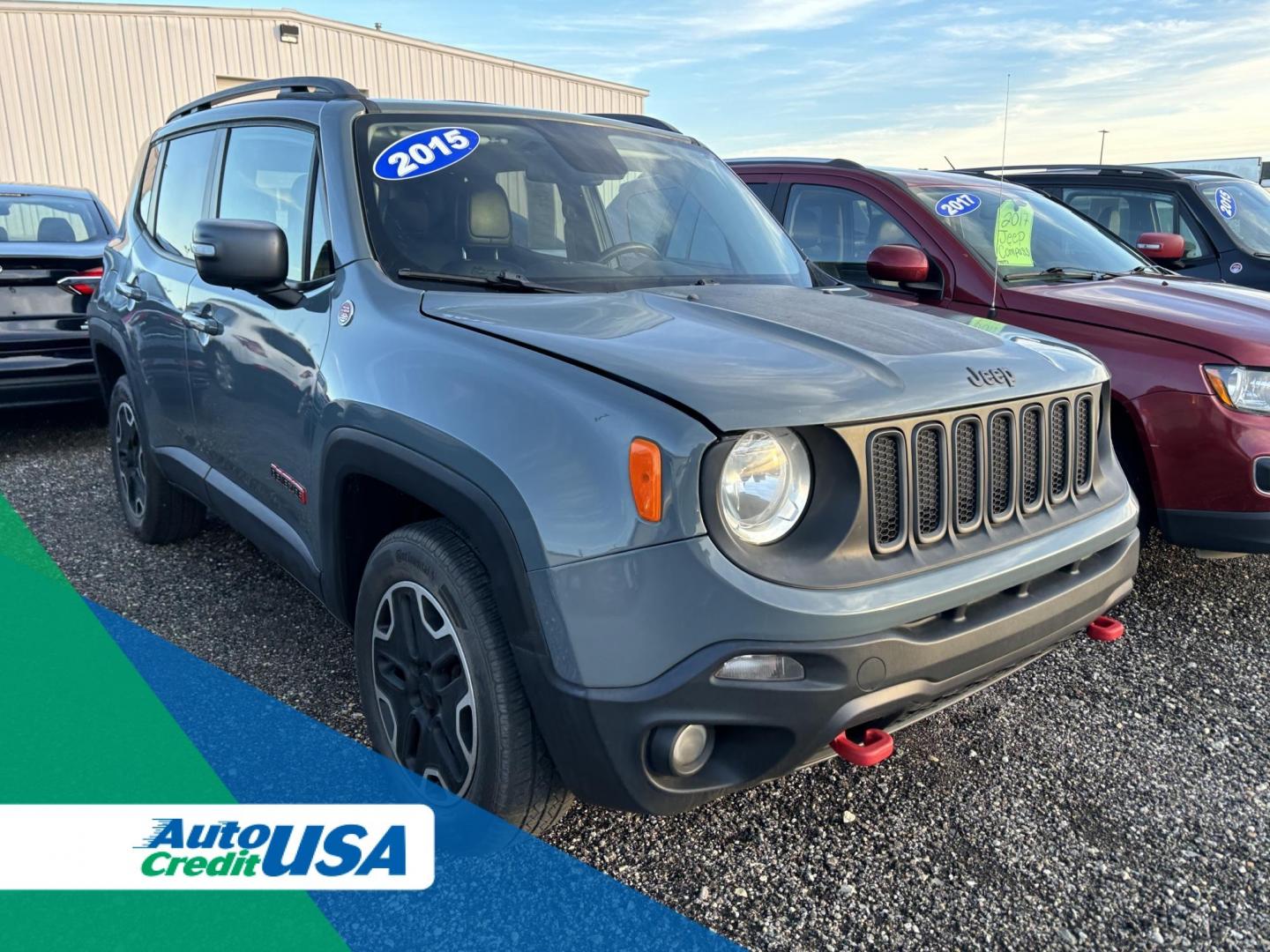 2015 GREY BLUE JEEP RENEGADE TRAILHAWK (ZACCJBCTXFP) with an Other engine, located at 15 Petro Dr, Warsaw, IN, 46582, (574) 306-0055, 41.273563, -85.857544 - 2015 JEEP RENEGADE TRAILHAWK - Photo#0