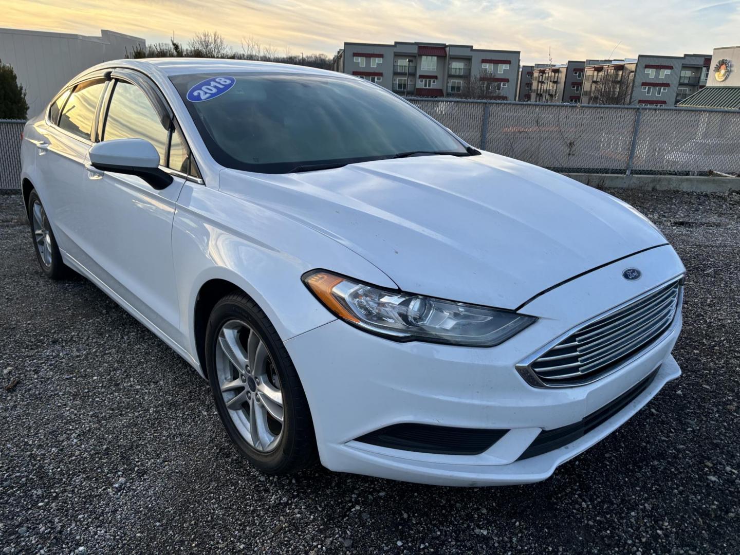 2018 WHITE FORD FUSION SE (3FA6P0H74JR) , located at 15 Petro Dr, Warsaw, IN, 46582, (574) 306-0055, 41.273563, -85.857544 - Photo#0