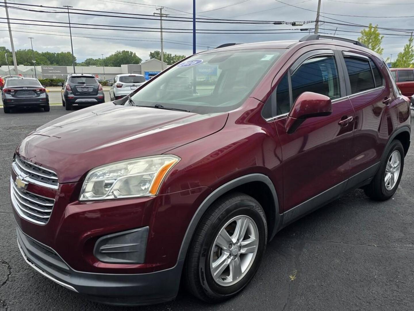 2016 MAROON CHEVROLET TRAX 1LT (3GNCJLSB9GL) , located at 5744 Central Avenue, Toledo, OH, 43615, (419) 724-0130, 41.676781, -83.682137 - Photo#1