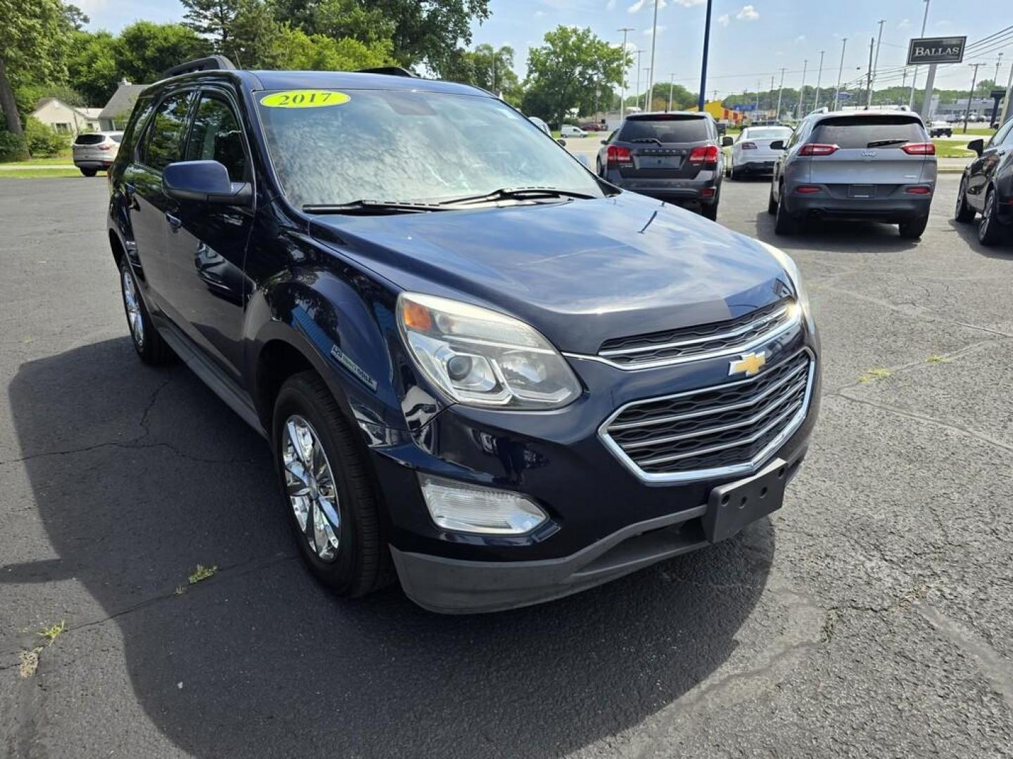 2017 BLUE CHEVROLET EQUINOX LT (2GNALCEK8H1) , located at 5744 Central Avenue, Toledo, OH, 43615, (419) 724-0130, 41.676781, -83.682137 - Photo#0