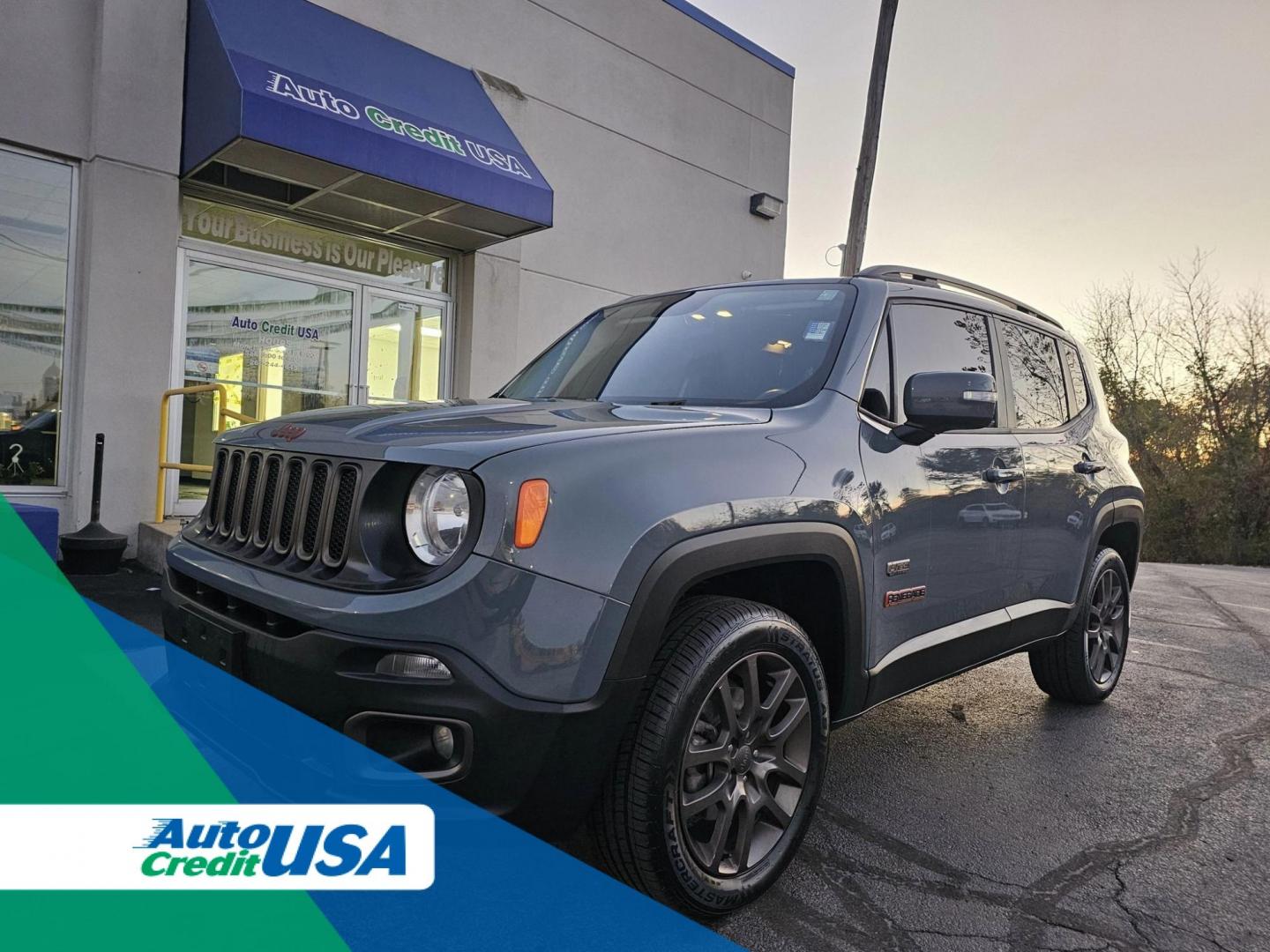 2016 TEAL /Black JEEP RENEGADE LATITUDE Latitude 4WD (ZACCJBBT0GP) with an 2.4L L4 DOHC 16V engine, 6M transmission, located at 502 South Main Street, Columbia City, IN, 46725, (260) 244-4645, 41.151382, -85.490578 - 2016 JEEP RENEGADE LATITUDE Latitude 4WD - Photo#0