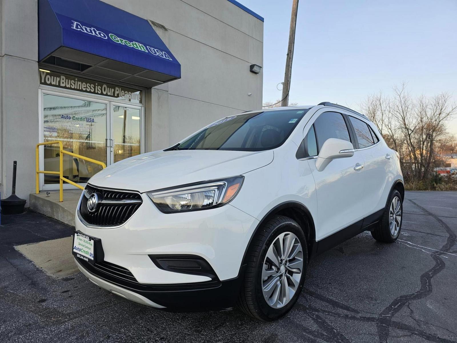 2019 WHITE /BROWN Buick ENCORE Preferred FWD (KL4CJASB1KB) with an 1.4L L4 DOHC 16V TURBO engine, 6A transmission, located at 502 South Main Street, Columbia City, IN, 46725, (260) 244-4645, 41.151382, -85.490578 - 2019 Buick ENCORE Preferred FWD - Photo#1