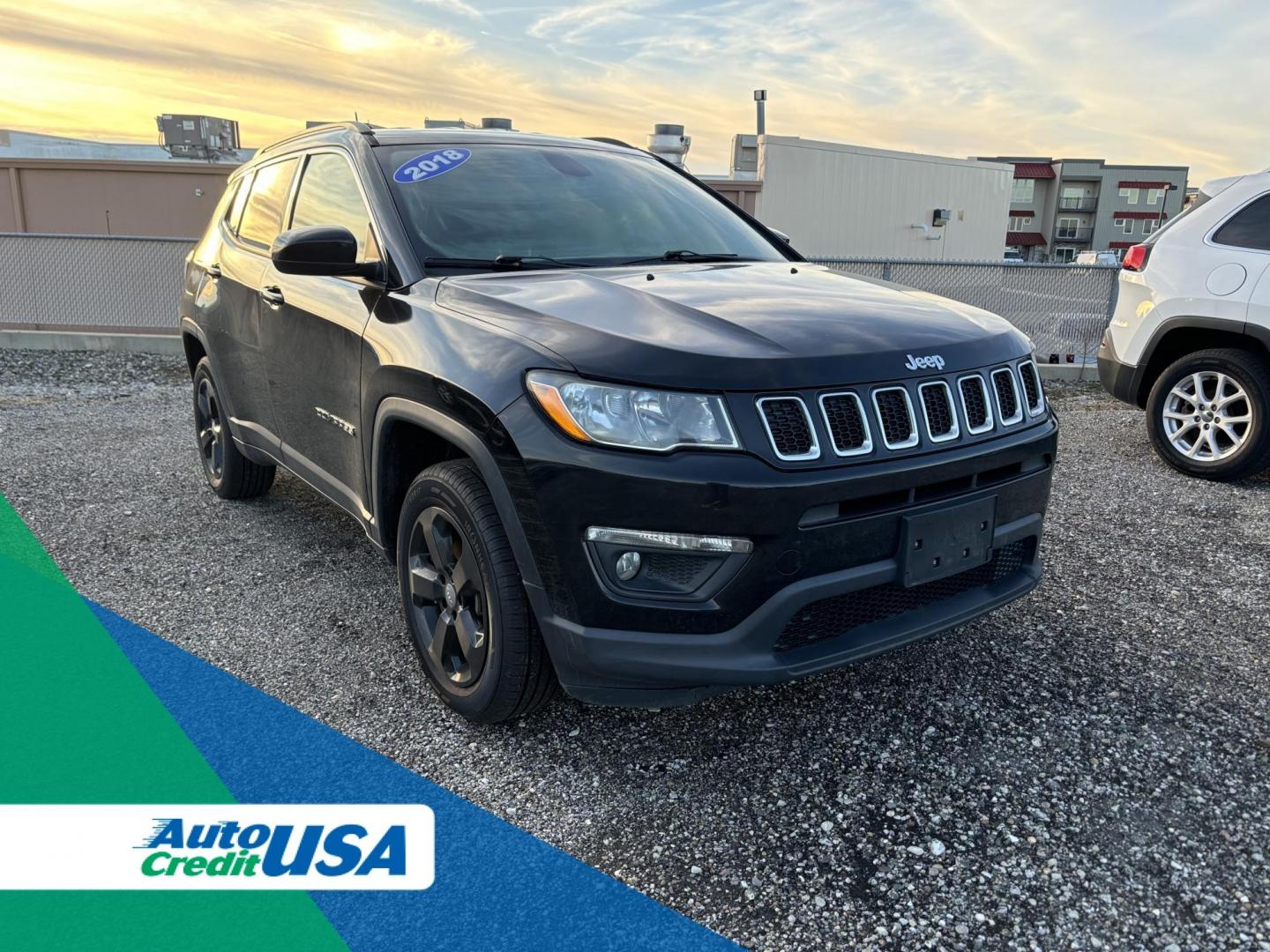 2018 BLACK JEEP COMPASS LATITUDE; AL (3C4NJDBB2JT) with an Other engine, located at 15 Petro Dr, Warsaw, IN, 46582, (574) 306-0055, 41.273563, -85.857544 - 2018 JEEP COMPASS LATITUDE; AL - Photo#0