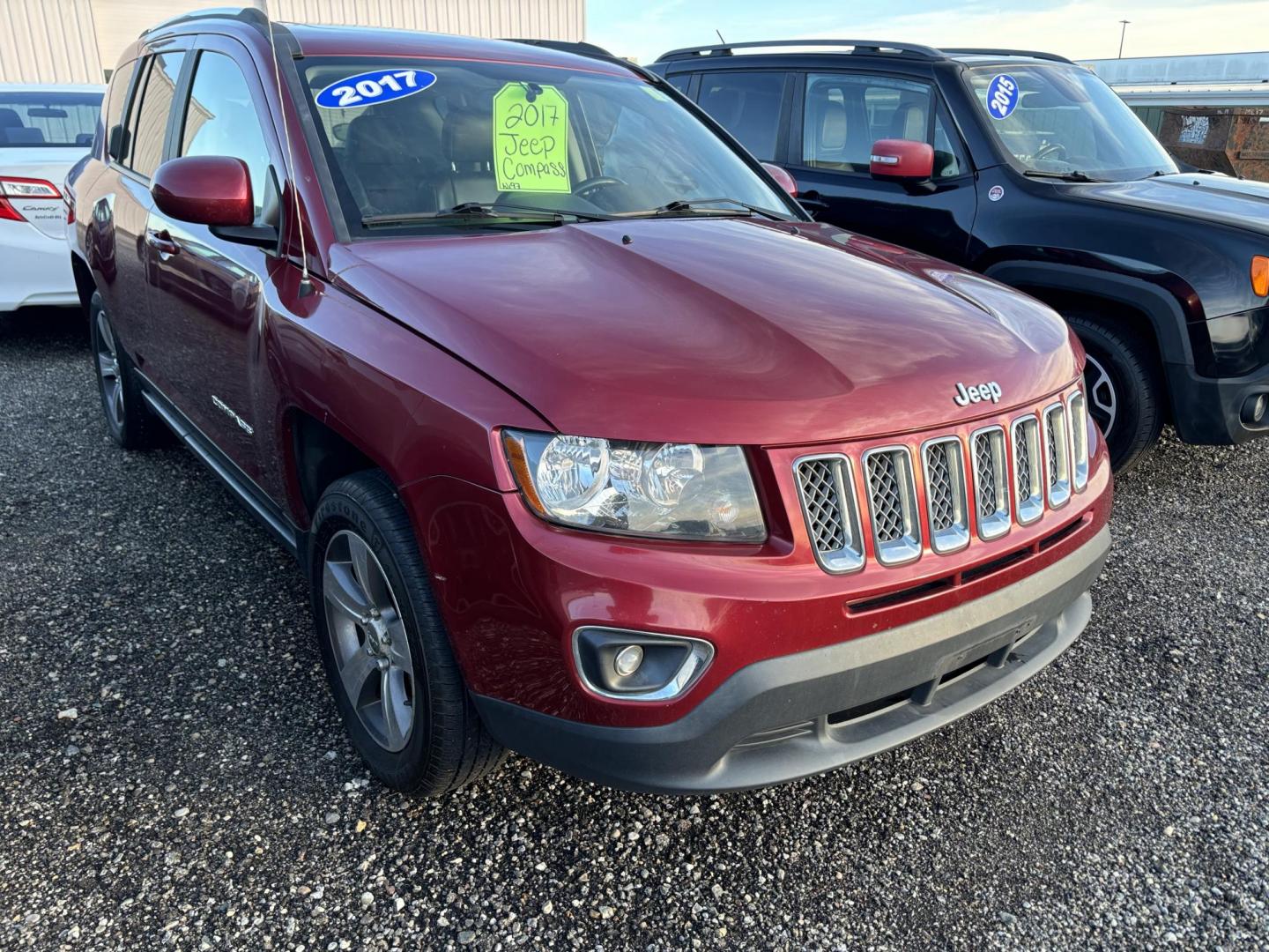 2017 RED JEEP COMPASS LATITUDE (1C4NJCEB0HD) , located at 15 Petro Dr, Warsaw, IN, 46582, (574) 306-0055, 41.273563, -85.857544 - Photo#0