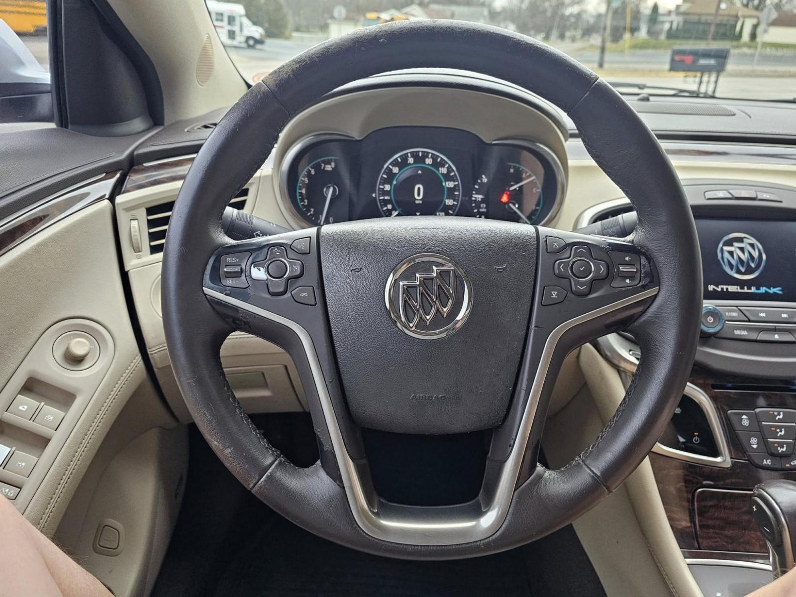 2014 WHITE /Tan Buick LACROSSE Leather Package (1G4GB5G32EF) with an 3.6L V6 DOHC 24V FFV engine, 6-Speed Automatic transmission, located at 502 South Main Street, Columbia City, IN, 46725, (260) 244-4645, 41.151382, -85.490578 - 2014 Buick LACROSSE Leather Package - Photo#8