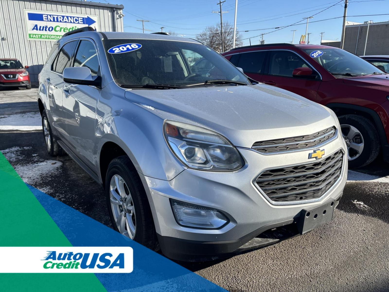 2016 SILVER Chevrolet EQUINOX LT LT AWD (2GNFLFEK0G6) with an 2.4L L4 DOHC 16V FFV engine, 6A transmission, located at 100 West Coliseum Boulevard, Fort Wayne, IN, 46805, (260) 471-0567, 41.119961, -85.140312 - 2016 Chevrolet EQUINOX LT LT AWD - Photo#0