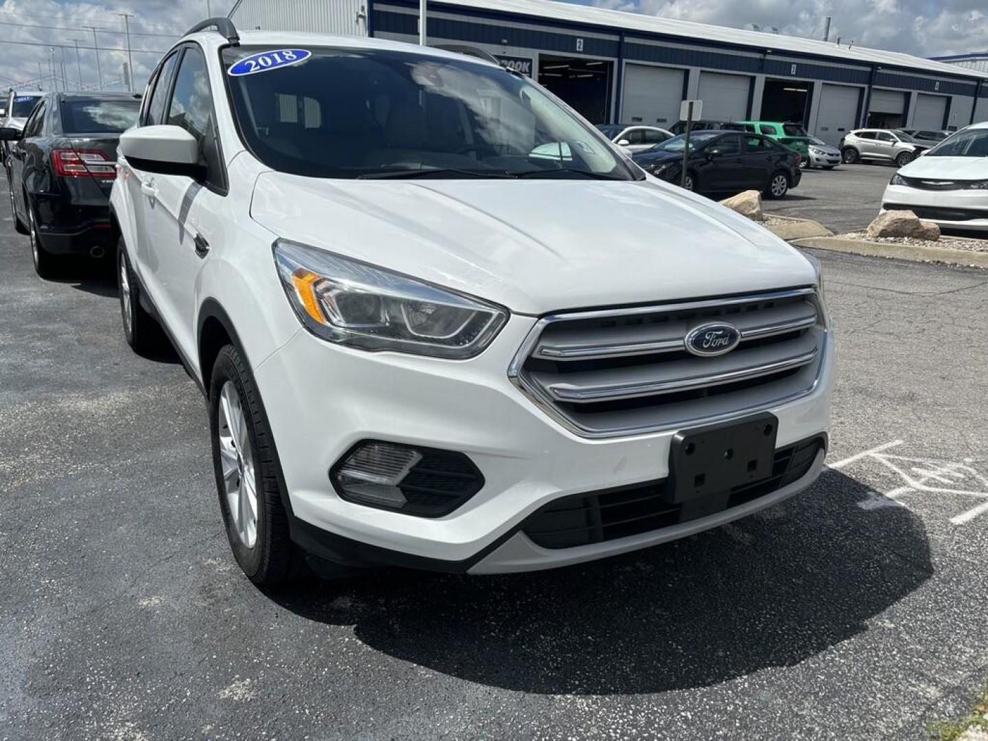 2018 WHITE FORD ESCAPE SEL (1FMCU0HD3JU) , located at 100 West Coliseum Boulevard, Fort Wayne, IN, 46805, (260) 471-0567, 41.119961, -85.140312 - Photo#0