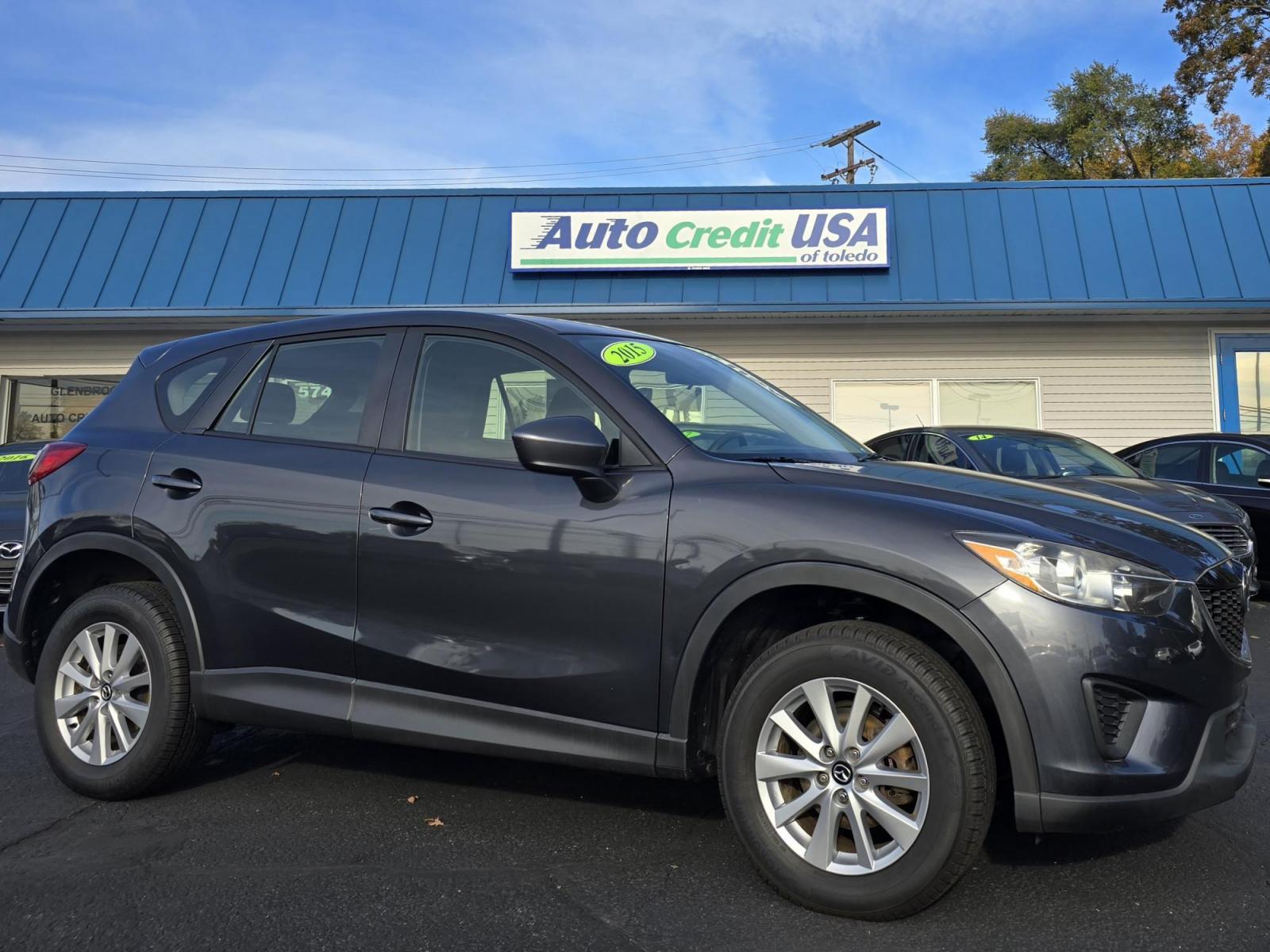 2015 GRAY Mazda CX-5 SPORT (JM3KE2BE3F0) with an Other engine, located at 5744 Central Avenue, Toledo, OH, 43615, (419) 724-0130, 41.676781, -83.682137 - 2015 Mazda CX-5 SPORT - Photo#1