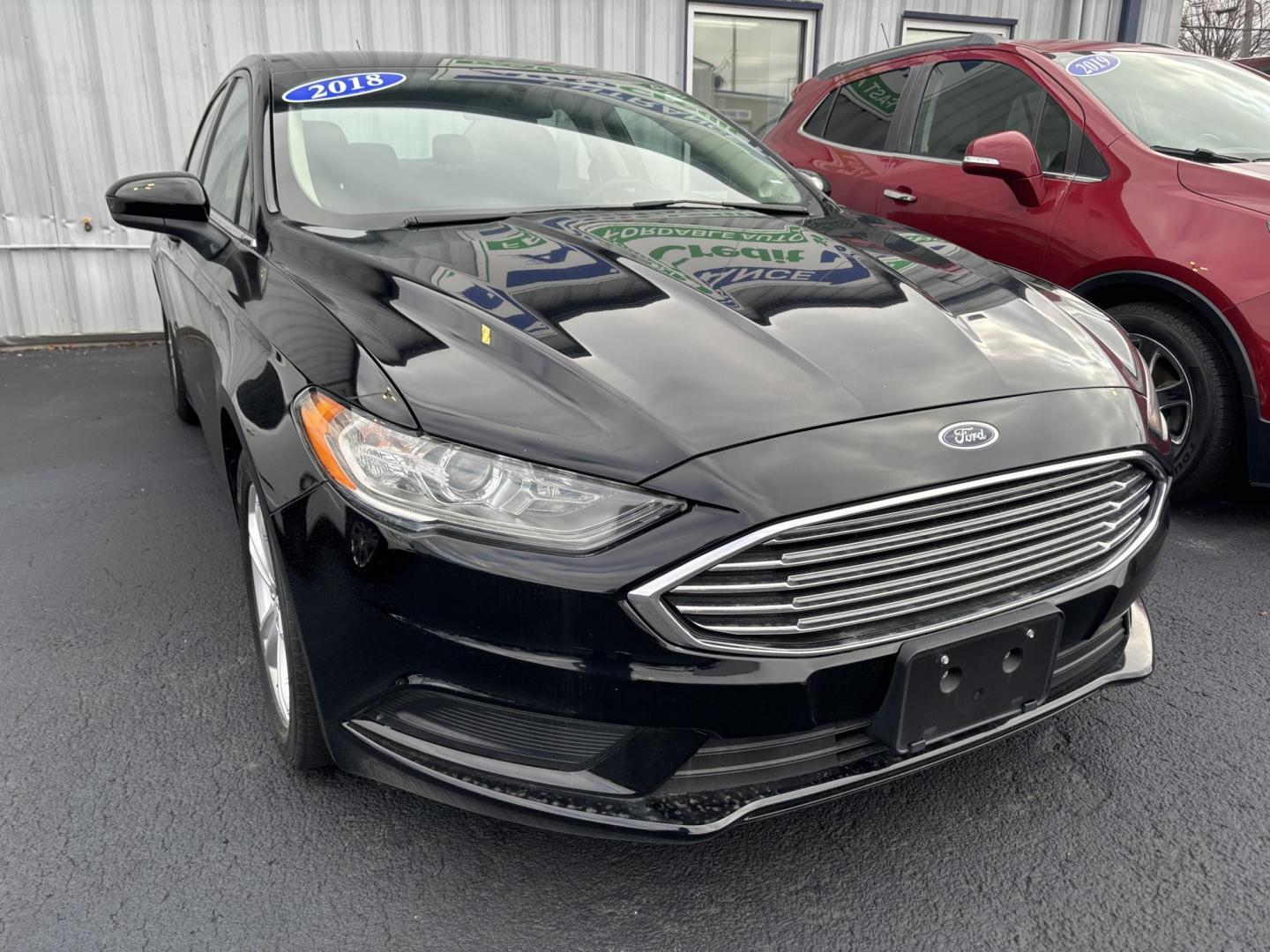 2018 BLACK FORD FUSION SE (3FA6P0HD2JR) , located at 100 West Coliseum Boulevard, Fort Wayne, IN, 46805, (260) 471-0567, 41.119961, -85.140312 - Photo#0