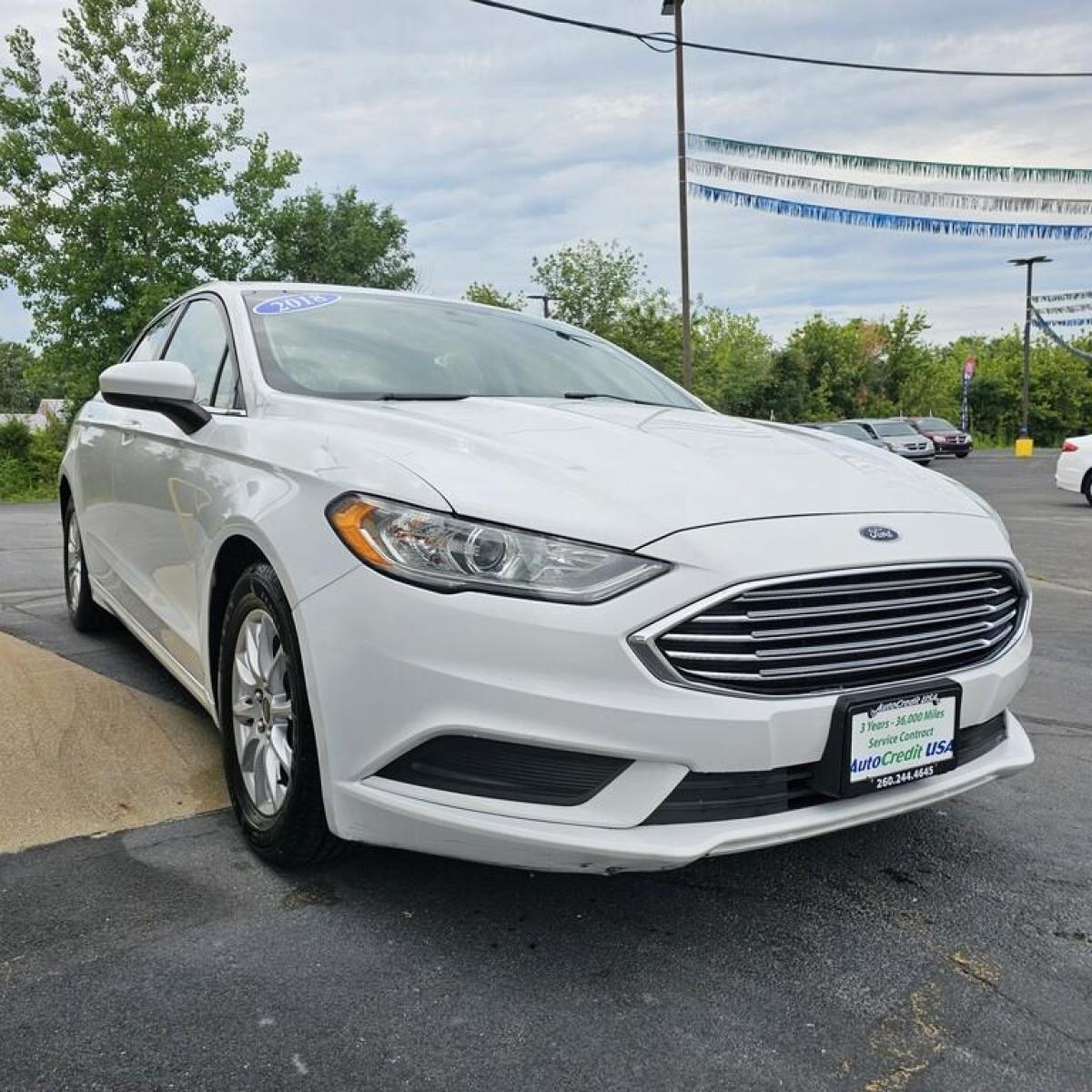 2018 WHITE Ford FUSION S S (3FA6P0G71JR) with an Other engine, located at 502 South Main Street, Columbia City, IN, 46725, (260) 244-4645, 41.151382, -85.490578 - 2018 Ford FUSION S S - Photo#1