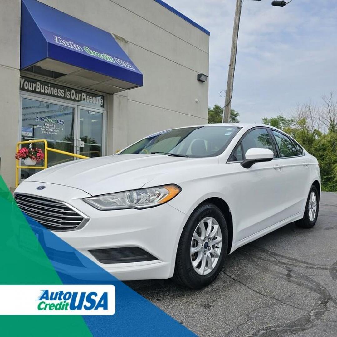 2017 WHITE Ford FUSION S S (3FA6P0G77HR) with an 2.5L I-4 engine, 6 speed AT transmission, located at 502 South Main Street, Columbia City, IN, 46725, (260) 244-4645, 41.151382, -85.490578 - 2017 Ford FUSION S S - Photo#0