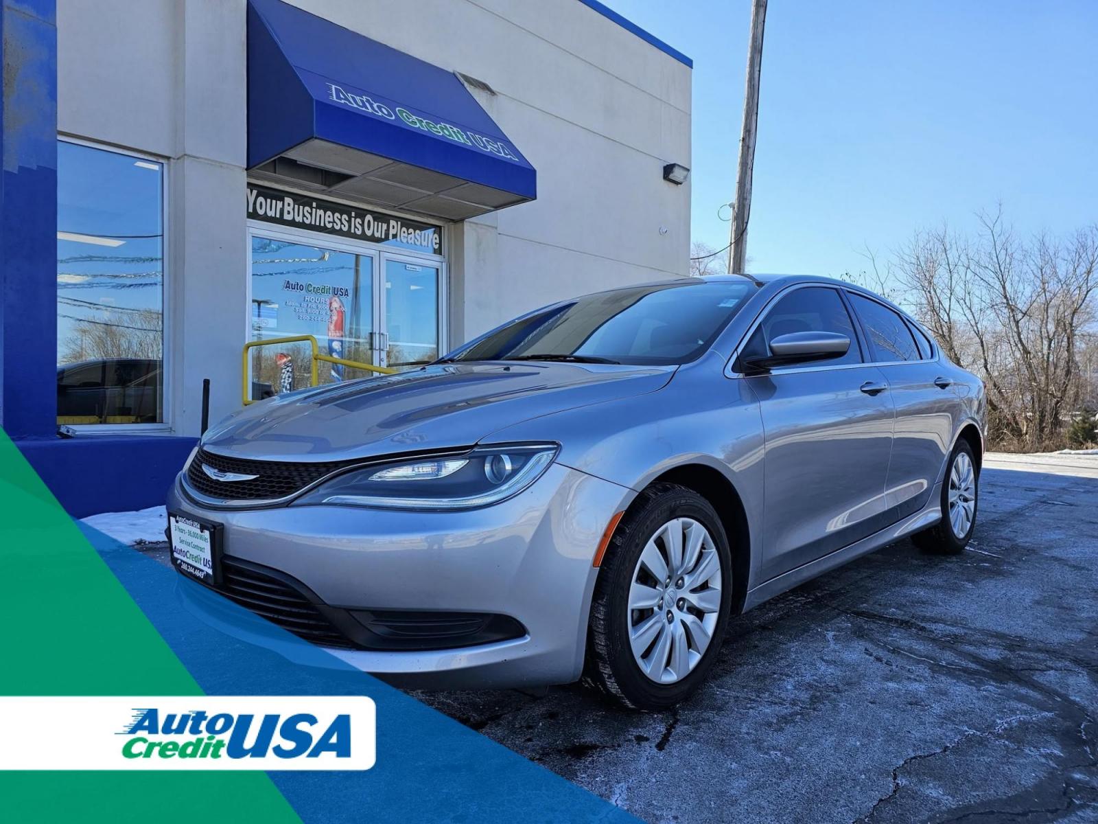 2017 SILVER /BLACK Chrysler 200 LX LX (1C3CCCFB7HN) with an 2.4L L4 DOHC 16V engine, 9A transmission, located at 502 South Main Street, Columbia City, IN, 46725, (260) 244-4645, 41.151382, -85.490578 - 2017 Chrysler 200 LX LX - Photo#0