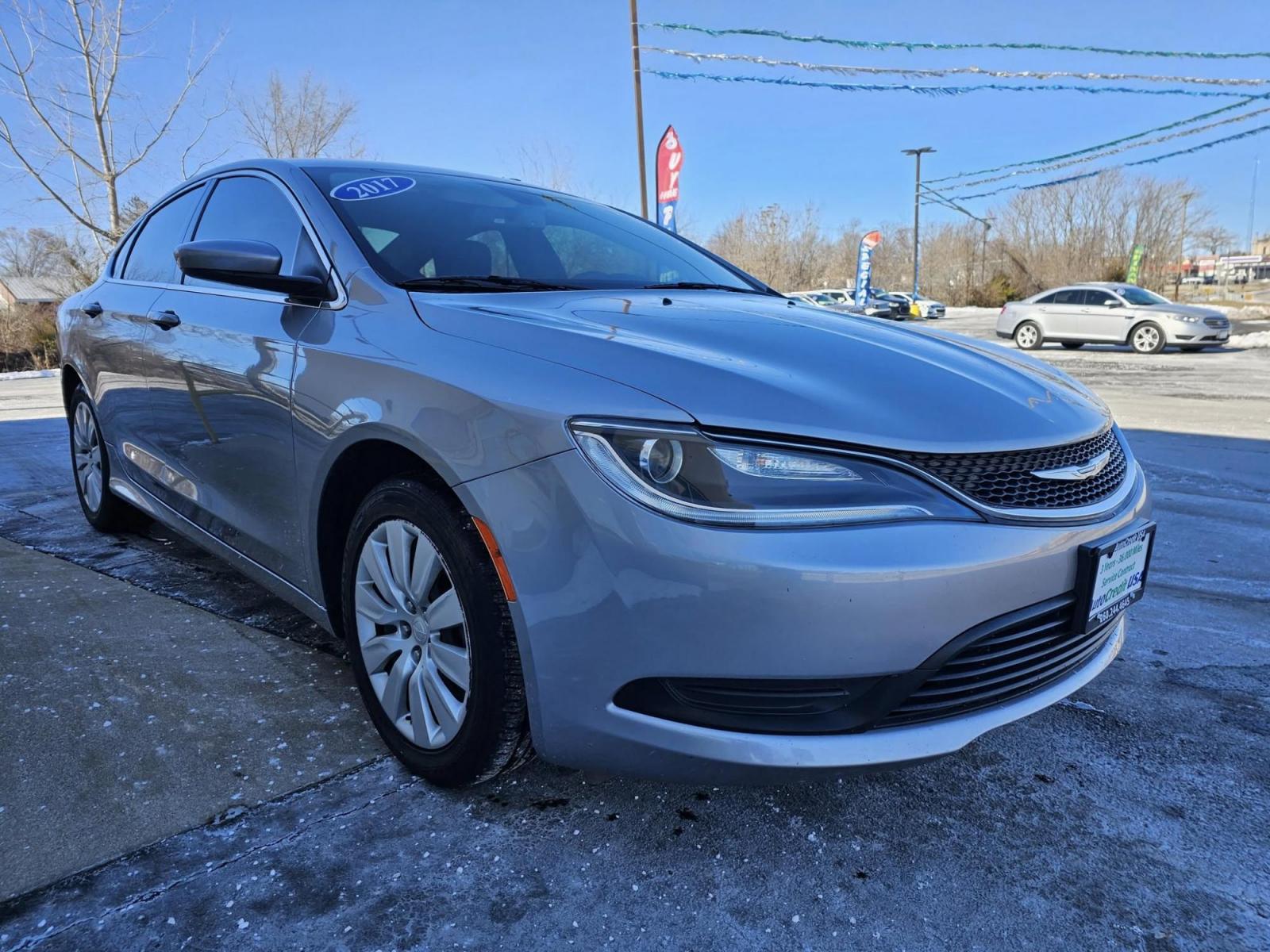 2017 SILVER /BLACK Chrysler 200 LX LX (1C3CCCFB7HN) with an 2.4L L4 DOHC 16V engine, 9A transmission, located at 502 South Main Street, Columbia City, IN, 46725, (260) 244-4645, 41.151382, -85.490578 - 2017 Chrysler 200 LX LX - Photo#2