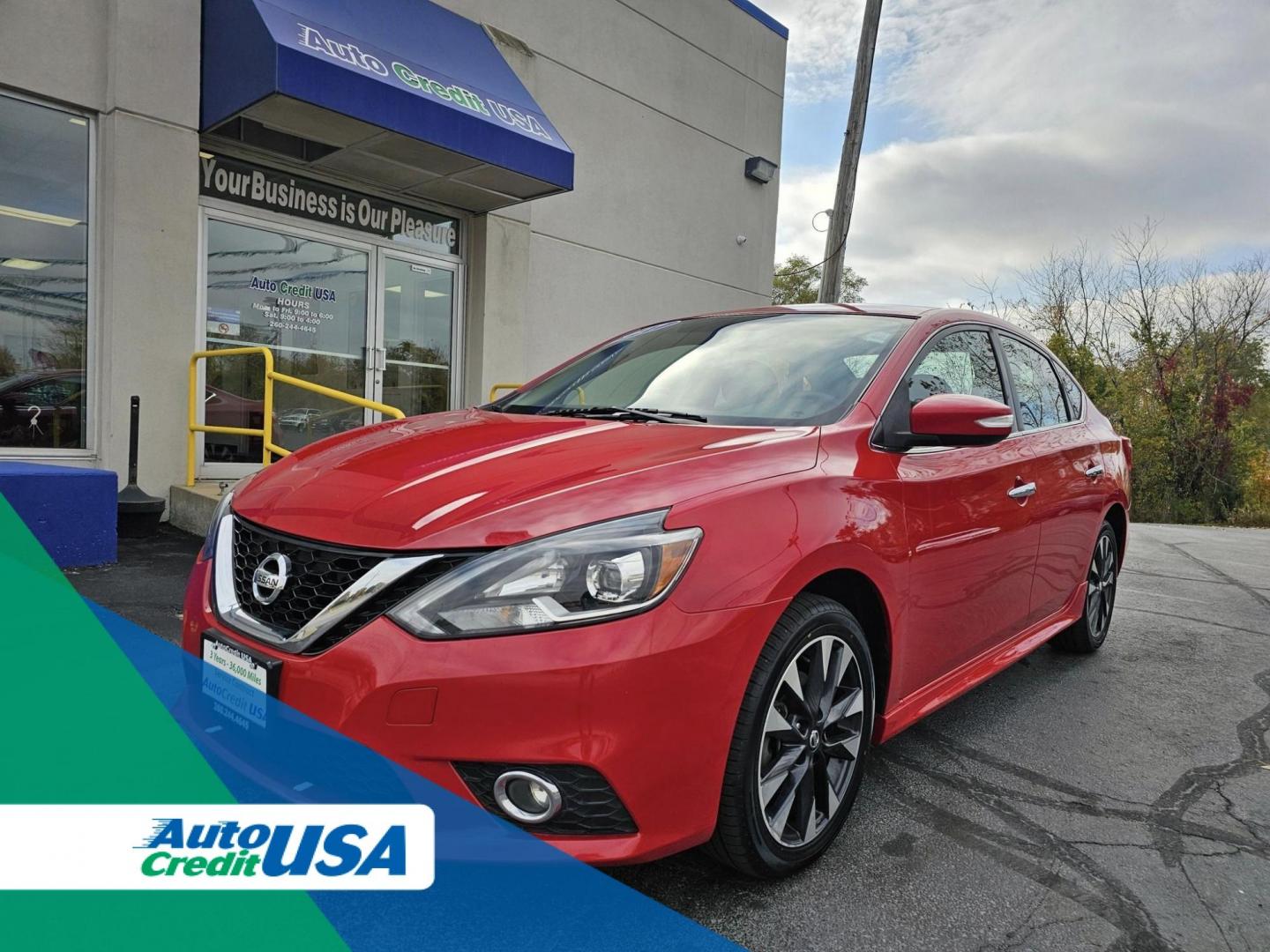 2017 RED /BLACK NISSAN SENTRA SR S 6MT (3N1AB7AP3HY) with an 1.8L L4 SFI DOHC 16V engine, 6M transmission, located at 502 South Main Street, Columbia City, IN, 46725, (260) 244-4645, 41.151382, -85.490578 - 2017 NISSAN SENTRA SR S 6MT - Photo#0