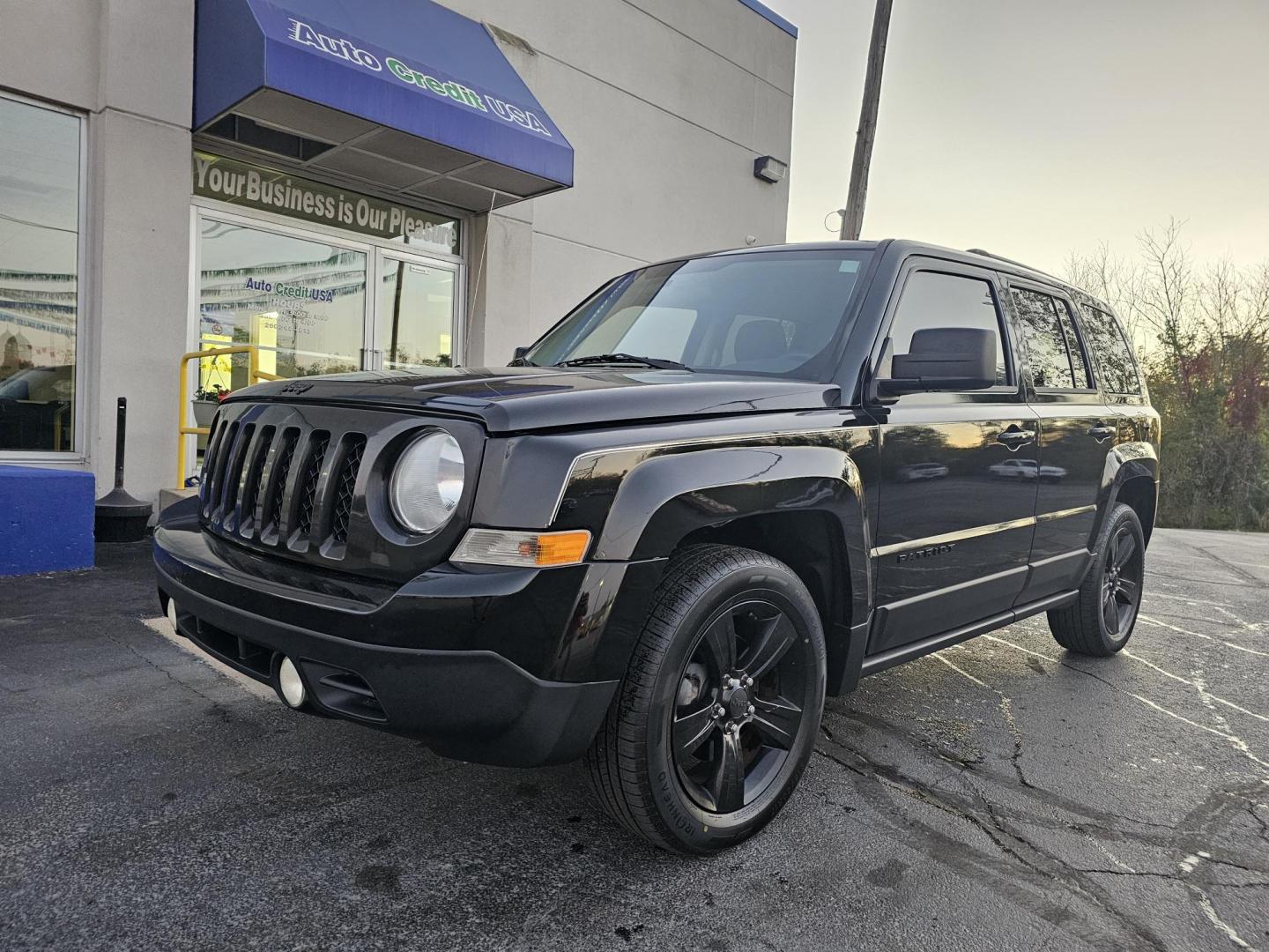 2014 BLACK /Black Jeep Patriot Sport 2WD (1C4NJPBA8ED) with an 2.0L L4 DOHC 16V engine, located at 502 South Main Street, Columbia City, IN, 46725, (260) 244-4645, 41.151382, -85.490578 - Photo#0