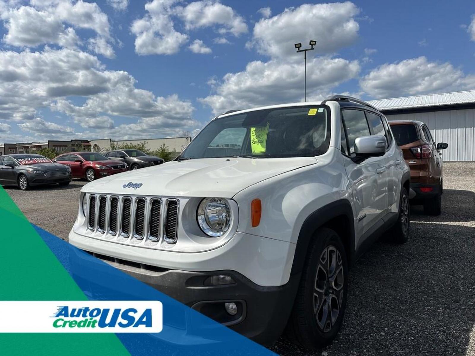 2016 WHITE Jeep RENEGADE LIMITED (ZACCJADT1GP) with an Other engine, located at 100 West Coliseum Boulevard, Fort Wayne, IN, 46805, (260) 471-0567, 41.119961, -85.140312 - 2016 Jeep RENEGADE LIMITED - Photo#0