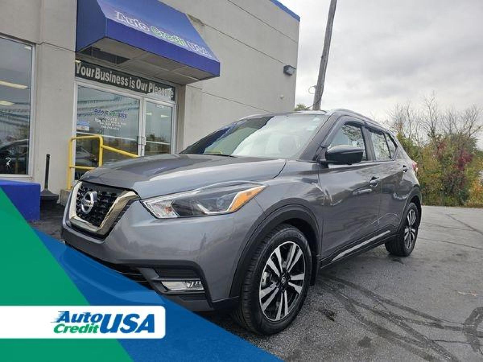 2019 SILVER /BLACK Nissan KICKS S (3N1CP5CUXKL) with an 1.6L L4 engine, CVT transmission, located at 502 South Main Street, Columbia City, IN, 46725, (260) 244-4645, 41.151382, -85.490578 - 2019 Nissan KICKS S - Photo#0