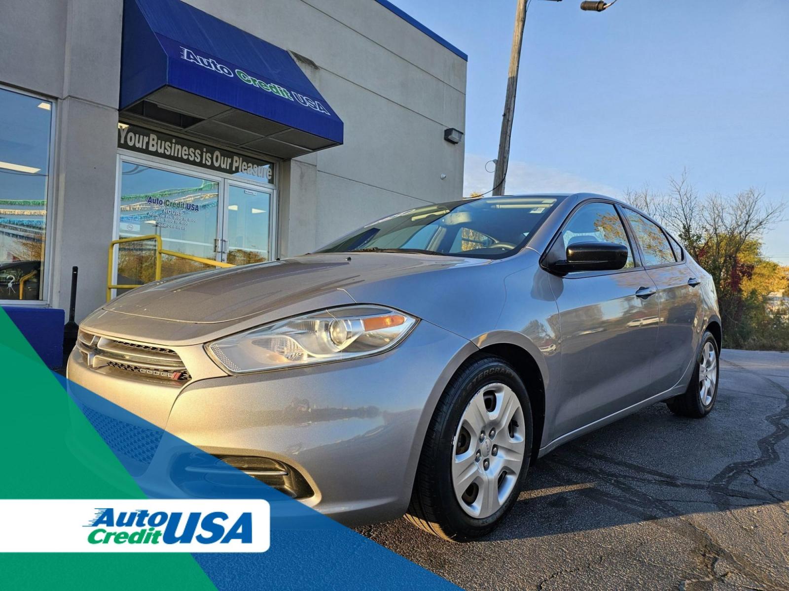 2014 SILVER /black Dodge DART SE SE (1C3CDFAA0ED) with an 2.0L L4 DOHC 16V TURBO engine, located at 502 South Main Street, Columbia City, IN, 46725, (260) 244-4645, 41.151382, -85.490578 - 2014 Dodge DART SE SE - Photo#0