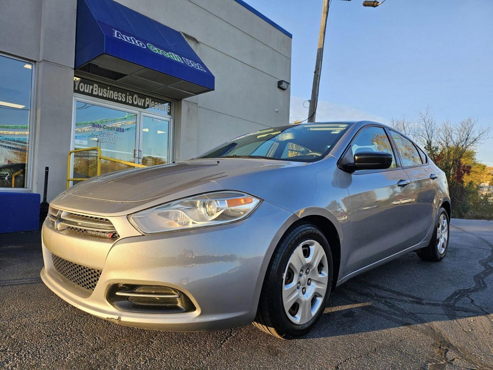 2014 SILVER /black Dodge DART SE SE (1C3CDFAA0ED) with an 2.0L L4 DOHC 16V TURBO engine, located at 502 South Main Street, Columbia City, IN, 46725, (260) 244-4645, 41.151382, -85.490578 - 2014 Dodge DART SE SE - Photo#1